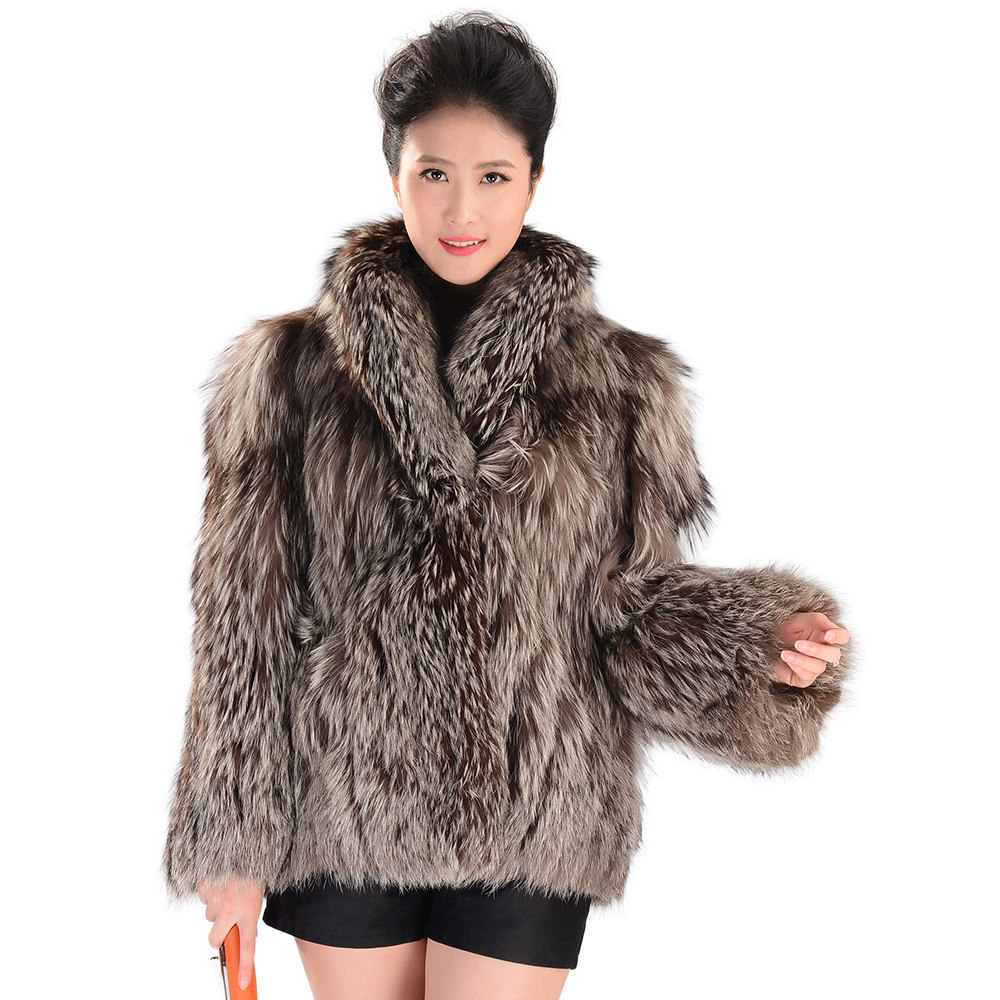 【中古】时尚奢华狐狸皮大衣
