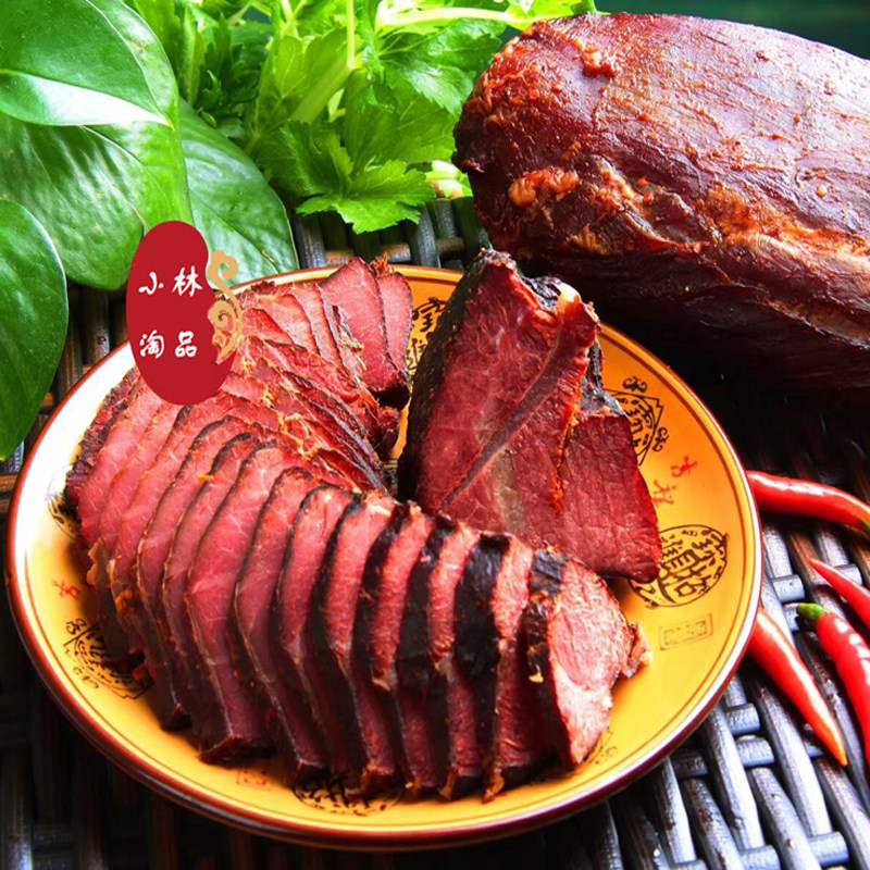小林淘品烟熏牛肉农家四川乐山犍为柴