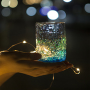 Contract Japan imported Mizuno glass starry sky luminous glass handmade high-value fluorescent cup birthday gift cup