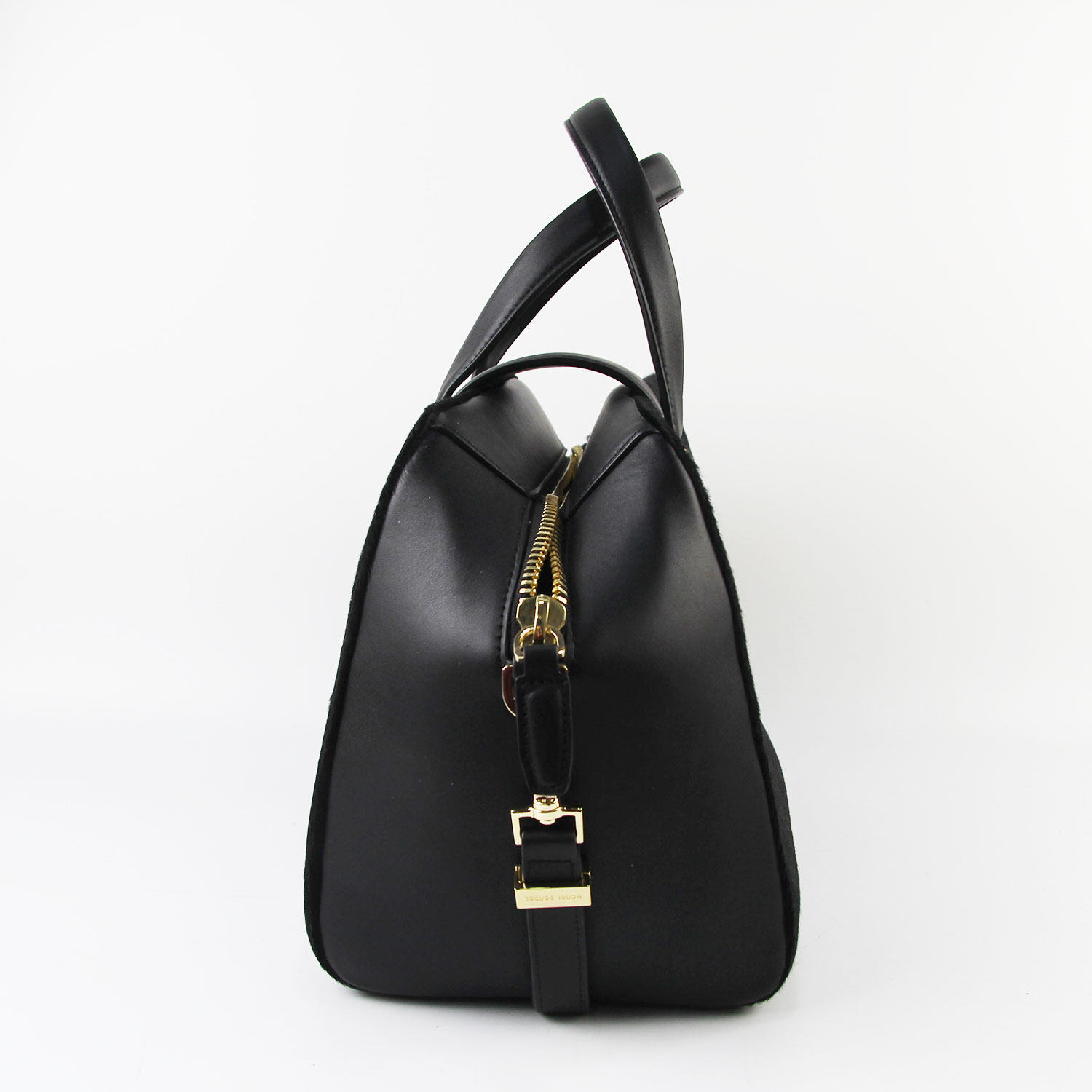 [9.8新]henri bendel黑色拼接女士手提包