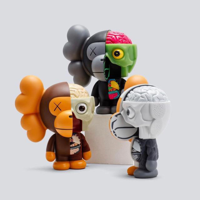 mand kaws猿人猴子半解剖公仔潮流摆件玩偶限量手办周边模型玩具