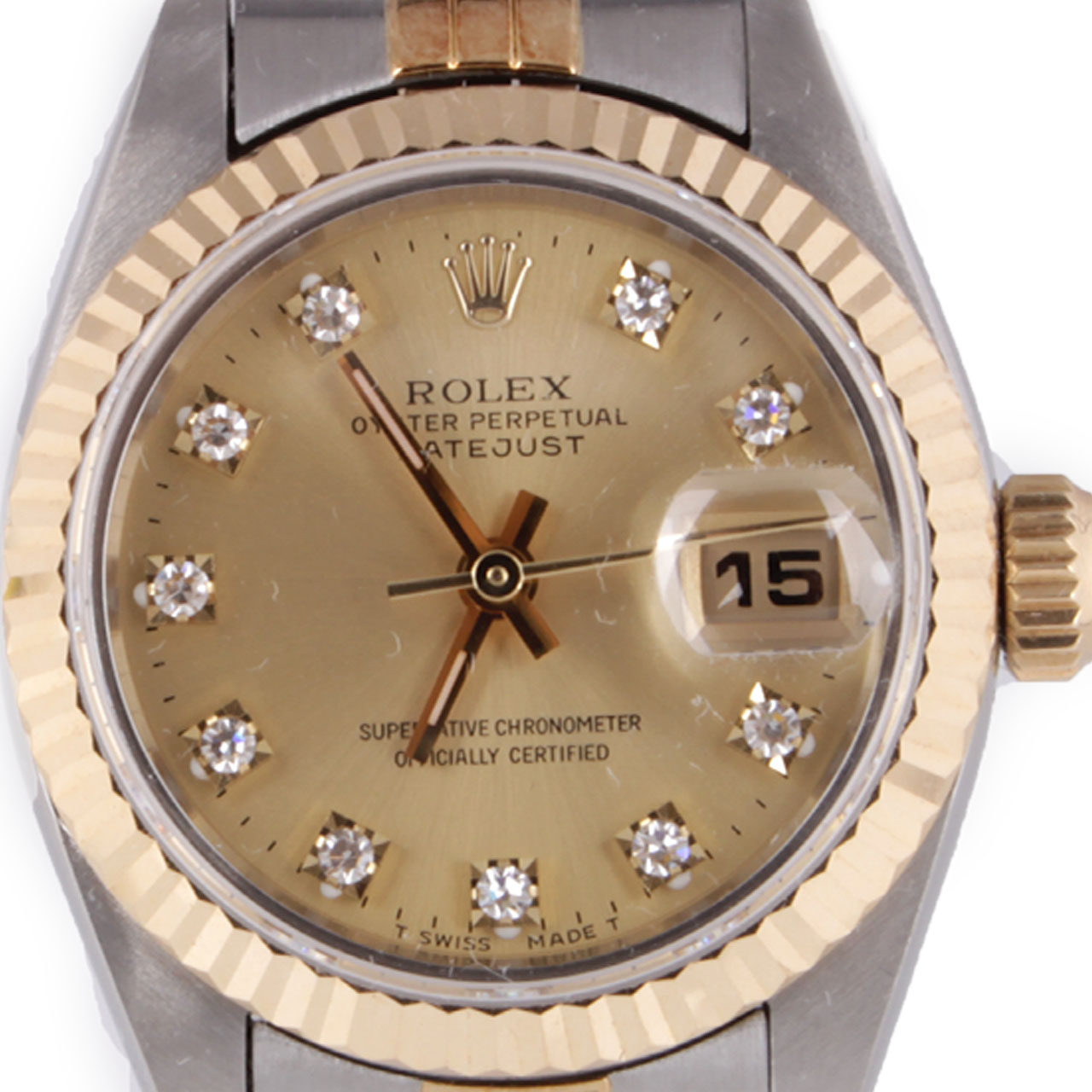 [9.0新] rolex/劳力士 69173g间金小包钻自动机械女表