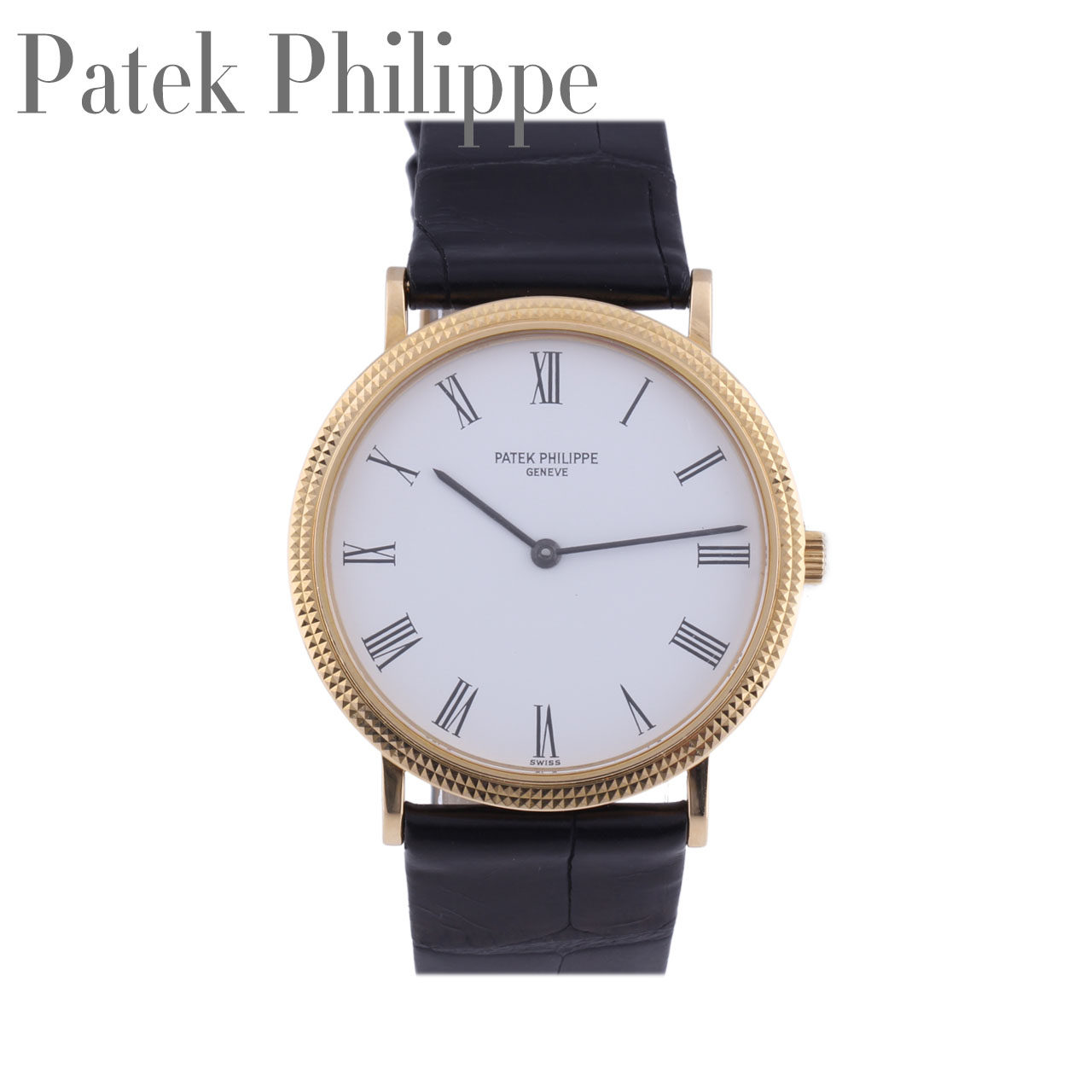 [9.5新]百达翡丽 18k黄金 石英 男士腕表