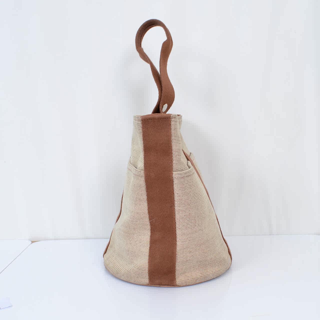 【9.0新】hermes/爱马仕 帆布款水桶包