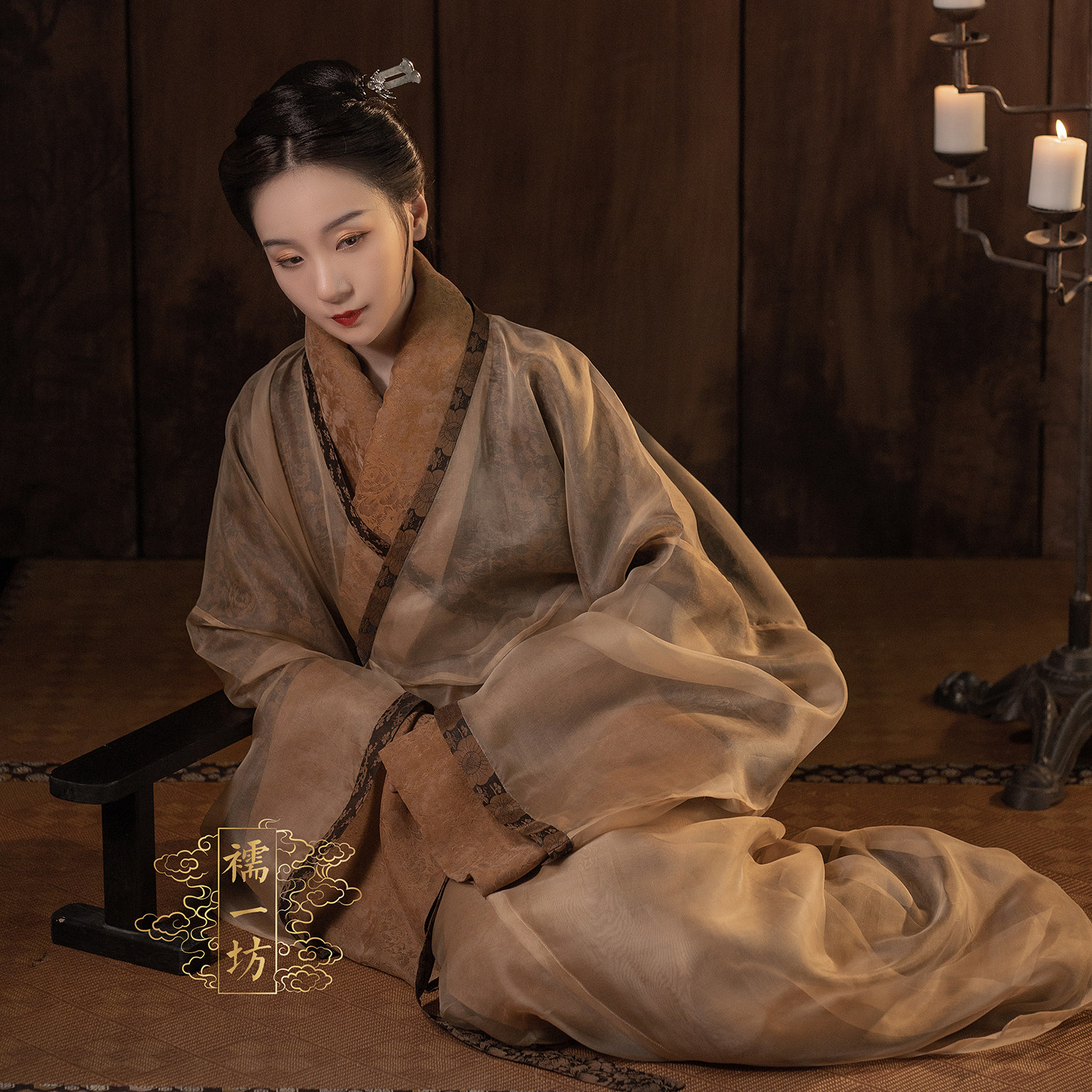 襦一坊丨云梦泽 马王堆复原曲裾 素纱禅衣 桑蚕丝莨绸香云纱汉服