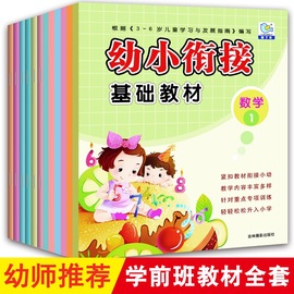 全套幼小衔接基础教材拼音汉字数学识字练习册学前中大班阶梯幼升小图书绘本宝宝小孩儿童2-3-4-5-6-7岁幼儿园启蒙认知早教书籍