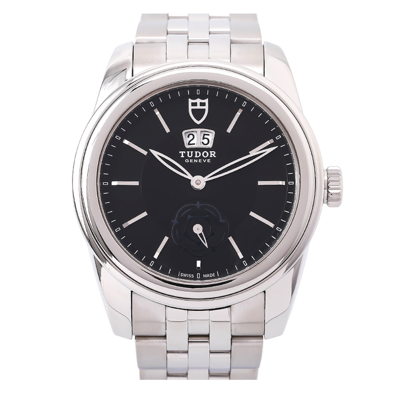 [9.5新]帝舵男士骏珏57000-6807黑盘钢款自动机械表