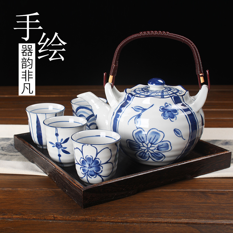 茶具套装新中式家用客厅陶瓷提梁壶礼盒装泡茶壶冷水壶青花瓷茶壶在类目 餐饮具, 茶具, 整套茶具中 - 来自Buy2taobao.com提供专业的淘宝代购服务