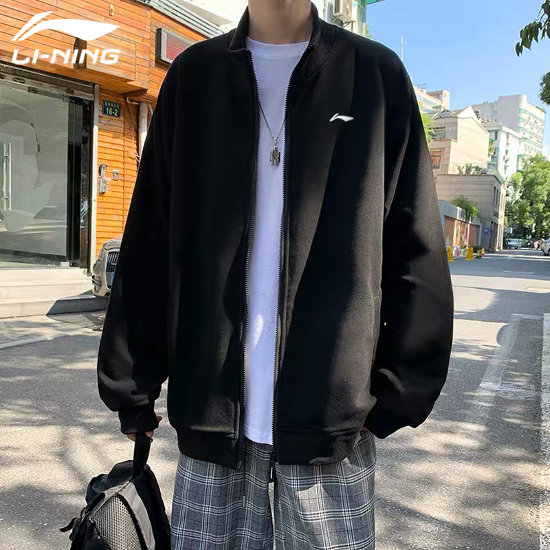 李宁卫衣男2022春夏新款立领开衫情侣装慵懒宽松外套运动服上衣女在类目 运动服/休闲服装, 运动卫衣/套头衫中 - 来自Buy2taobao.com提供专业的淘宝代购服务
