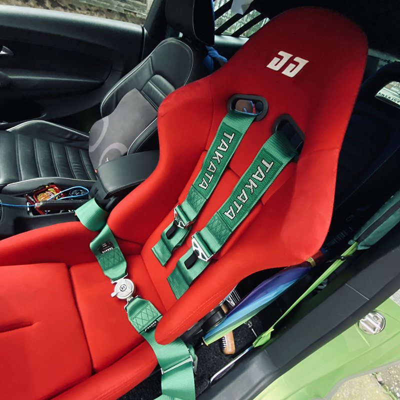 新款takata四六点式改装赛车安全带  fia认证通用快拆汽车安全带