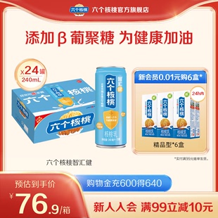 六个核桃官方旗舰店智汇健植物蛋白核桃乳240ml*24罐