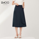 EMOO杨门不规则半身裙女夏季2024新款显瘦通勤中长款高腰显瘦裙子