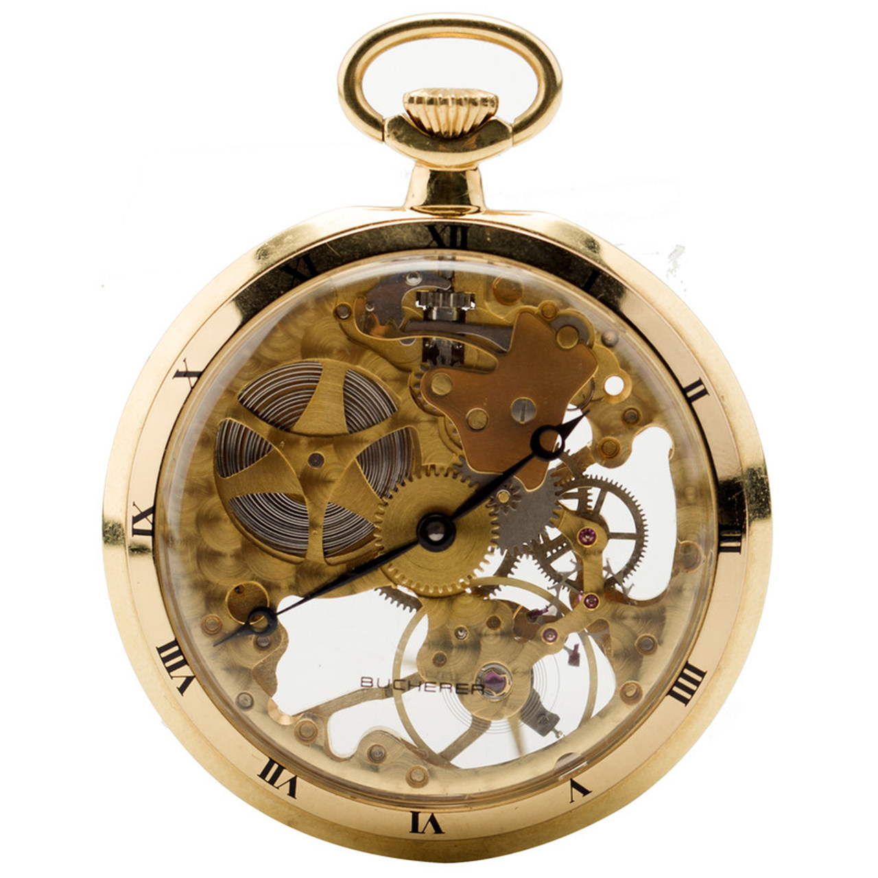 [无保留价][9.0新]宝齐莱 镂空 古董珍藏怀表ln