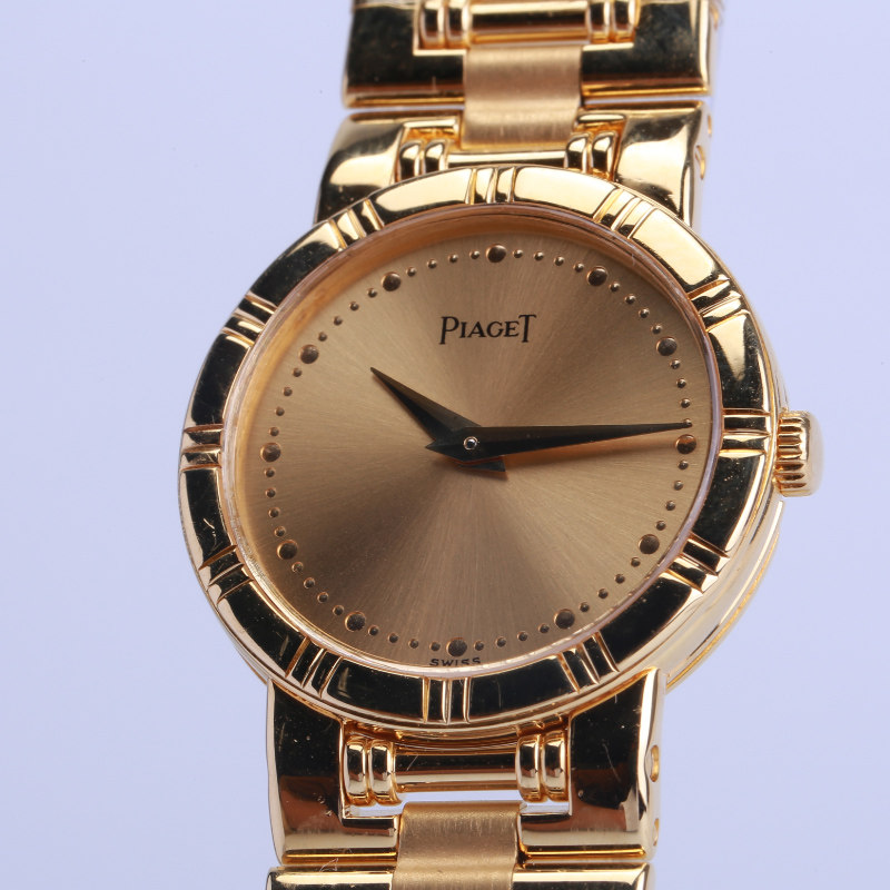 【中古】piaget/伯爵18k黄金石英表