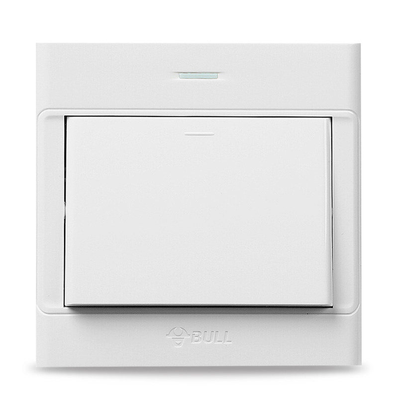 公牛牌明装线一开多控开关中途开关按钮一开三控家用三联单开一位