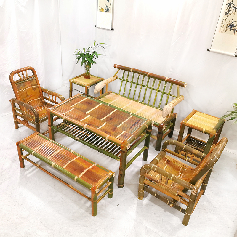 竹茶桌椅组合竹子桌子家用茶室竹桌现代简约休闲餐桌楠竹制品家具已售