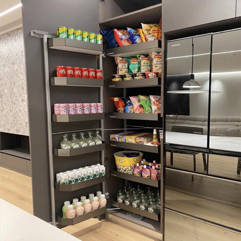 希勒大怪物拉篮阻尼高柜联动篮厨房橱柜大容量高深开门式零食柜子