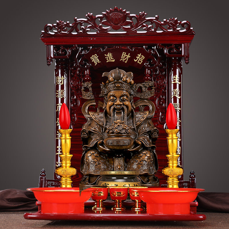 招财文财神爷佛像摆件才神神像客厅家用店铺开业供奉财神神像套装