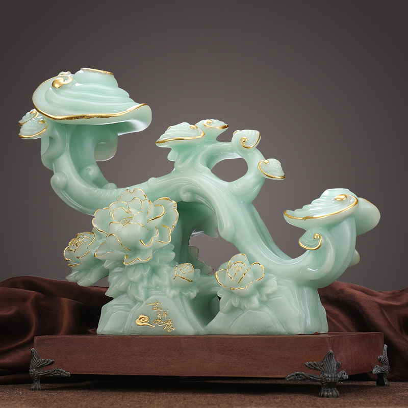 简酷家具旗舰店的优惠券大全—玉如意摆件家居酒柜玄关壁柜玉石摆件