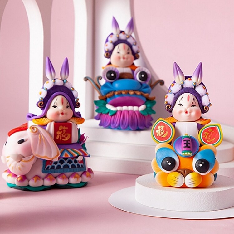 北京特色软陶兔爷摆件正品吉兔坊兔儿爷单位商务礼品中秋节庆礼物