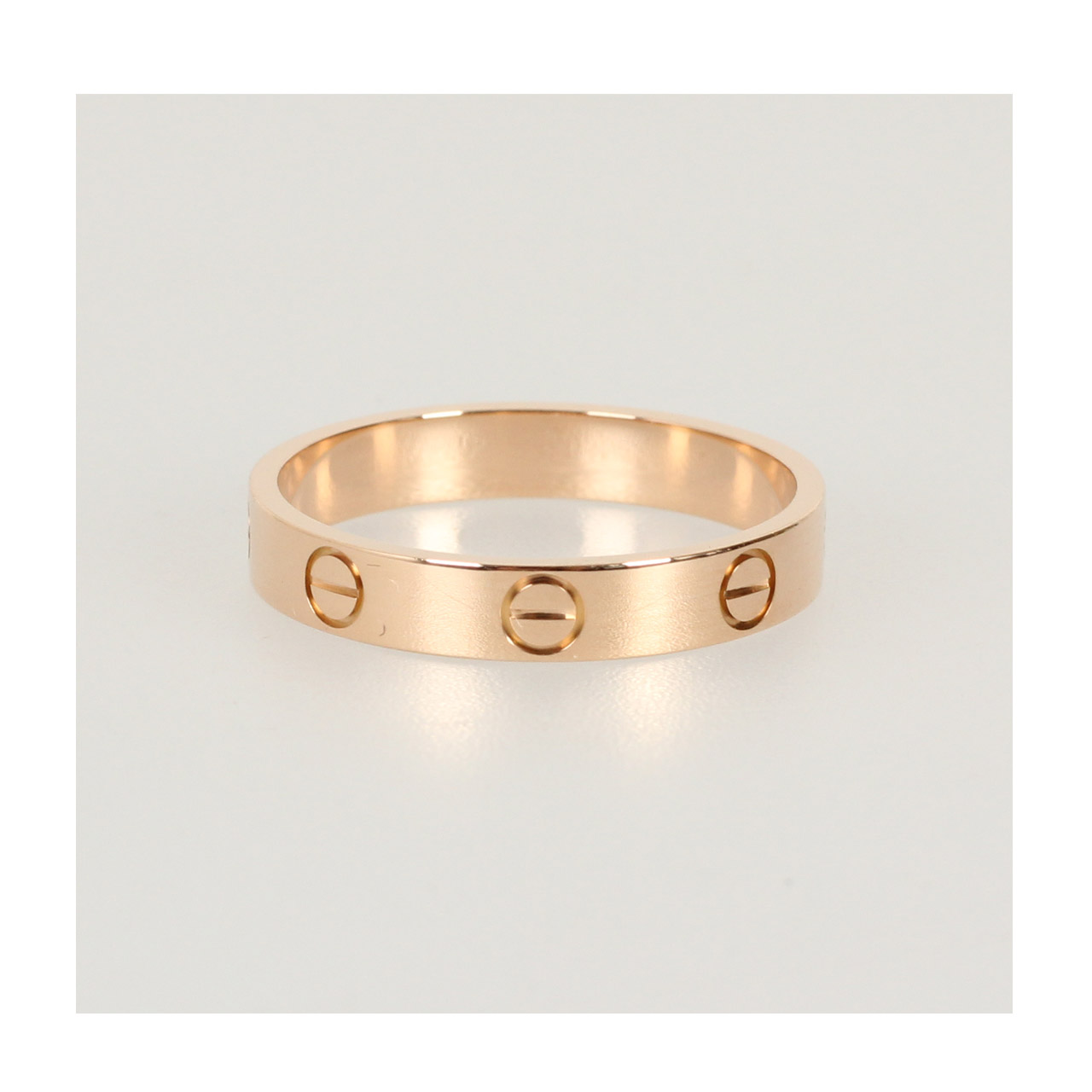 [9.8新] cartier/卡地亚 750玫瑰金窄版57号戒指