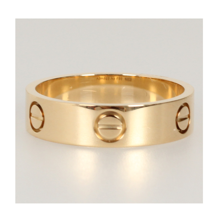 [9.8新] cartier/卡地亚 750黄金宽版60号男士戒指