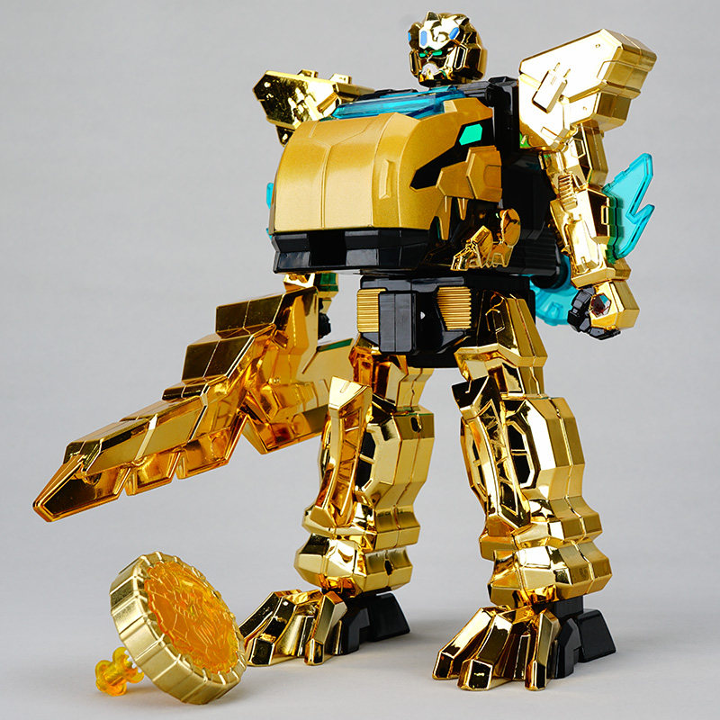 心奇爆龙星新奇黄金暴龙陀螺战车5机甲战陀霸王龙变形机器人玩具