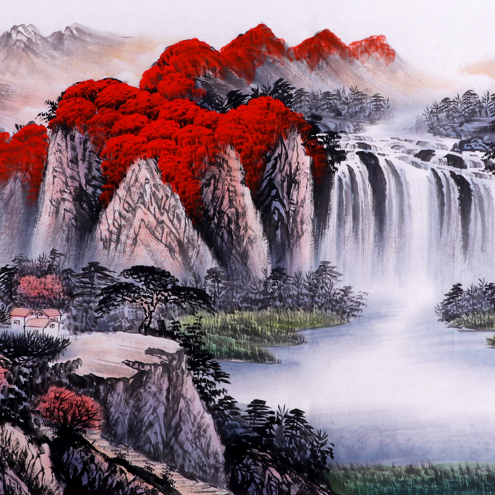 赵弘《精品山水系列小八尺 鸿运当头》