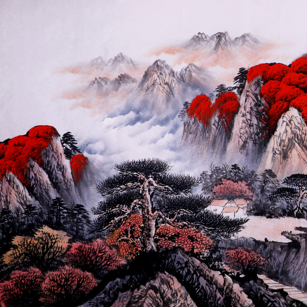 赵弘《精品山水系列小八尺 鸿运千秋》