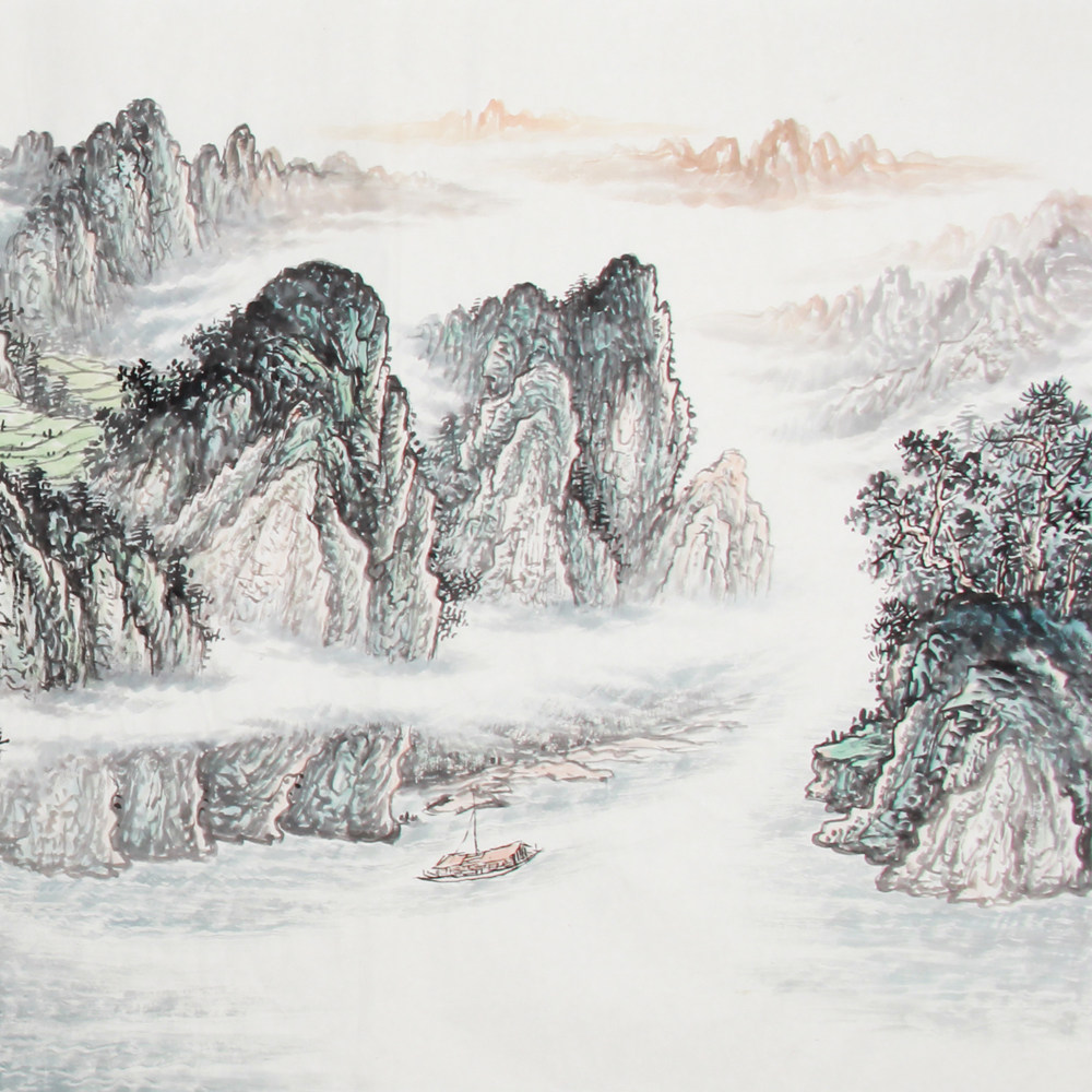 杨光华 《精品小六尺山水系列 云岭叠翠深》