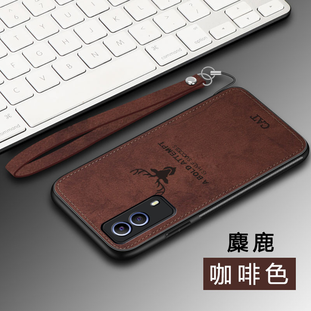 VivoT1X手机壳Vivo保护T1X布纹套5G镜头全包VovoT防摔V2123A硅胶软边ViviT鹿头VoviT男女生voivT时尚超薄潮X5