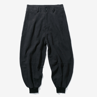 2018春中国风男装休闲裤棉麻裤子大码宽松阔腿裤男c229/dk70/p65