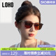 LOHO墨镜女款2024新款潮流时尚GM小框偏光茶色防晒紫外线太阳眼镜