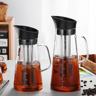 玻璃咖啡壶冷萃带过滤咖啡壶加厚耐高温泡茶壶茶具冷水壶大容量壶