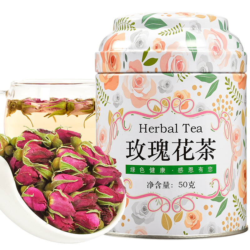 【买2送勺】馨诺红玫瑰玫瑰花茶干玫瑰花蕾花茶叶食用女人泡水喝