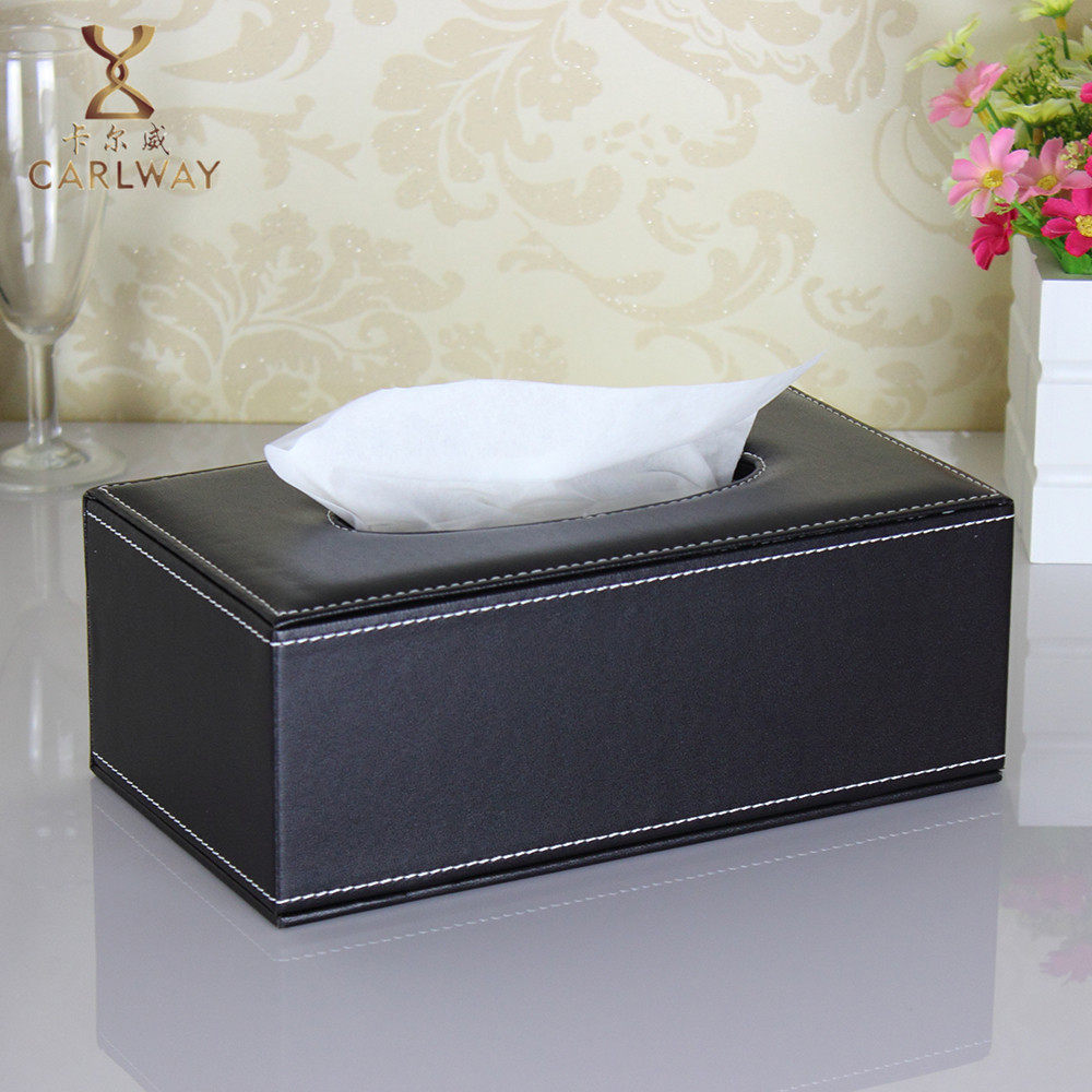 创意皮革纸巾盒木质 创意抽纸盒汽车载家用简约餐巾纸盒可爱定制 28元