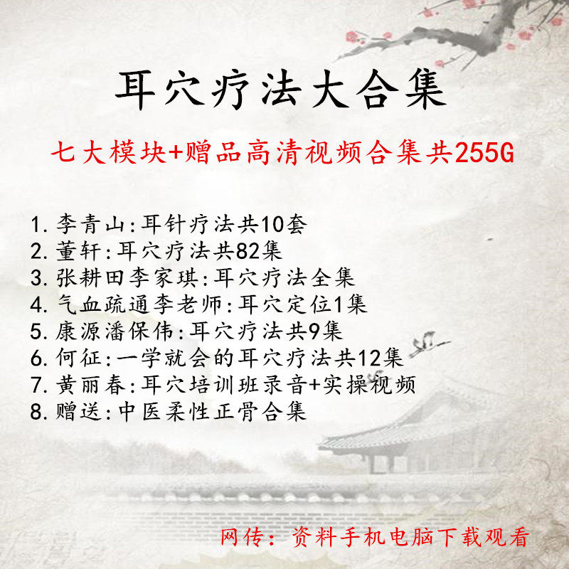 中医耳穴疗法李青山董轩何征黄丽春张耕田康源潘保伟课程视频大全