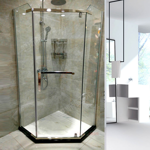 淋浴房整体钻石型简易洗浴房 卫生间玻璃隔断 浴室浴屏定制