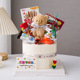 六一儿童节可爱毛绒小熊蛋糕装饰摆件零食蛋糕装扮儿童节快乐插件