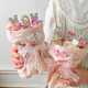 2024母亲节创意手捧花蛋糕装饰摆件樱花浮雕花束围边珍珠mom插件