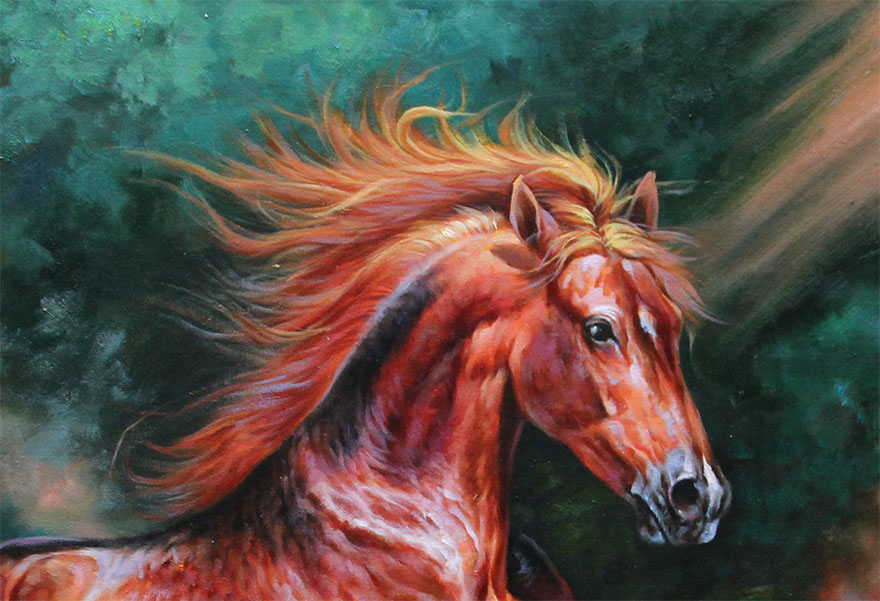 金永旺《汗血马》90x120