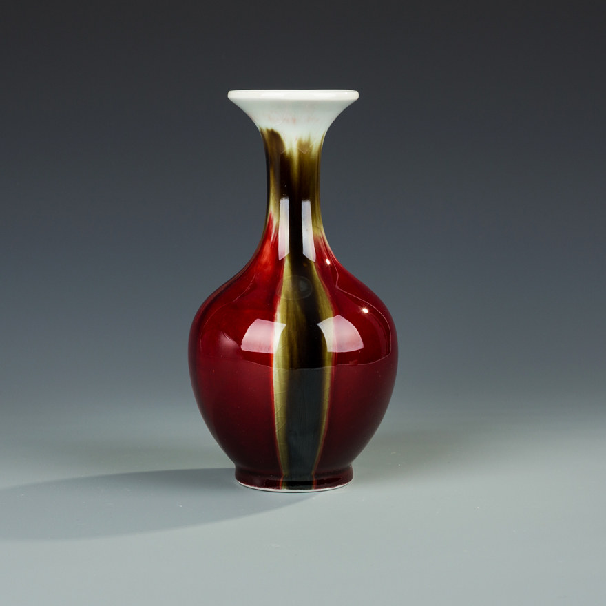 国家级颜色釉研究专家邓希平 三阳开泰法口天球瓶