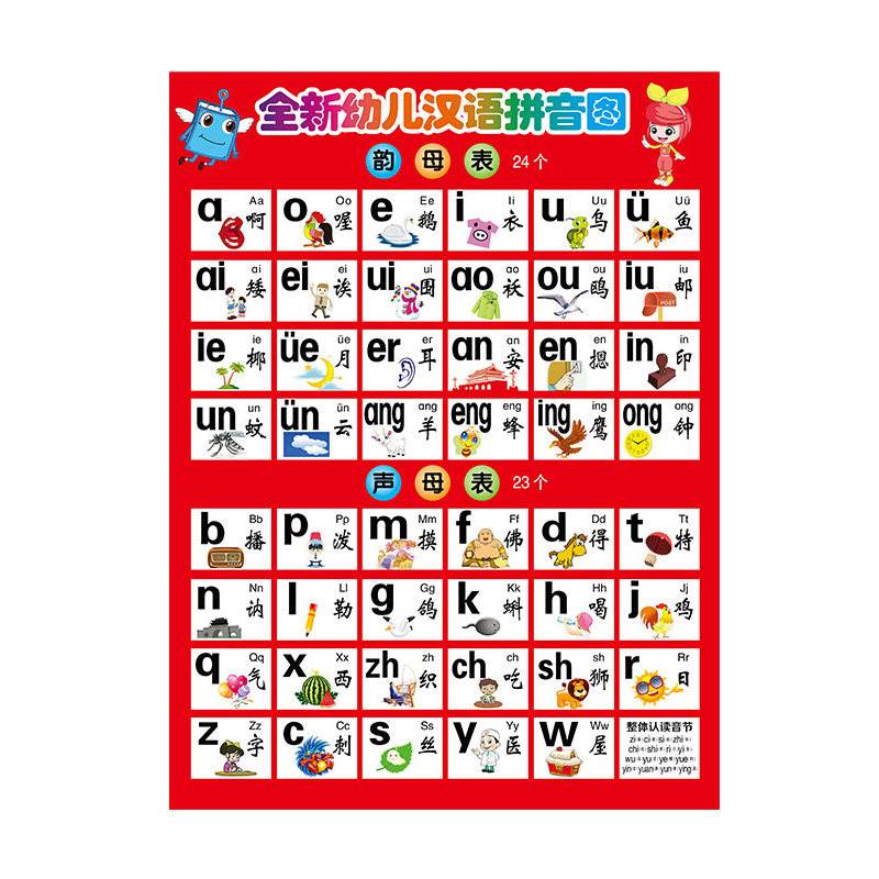 the first grade children of primary school learn pinyin chinese card from me