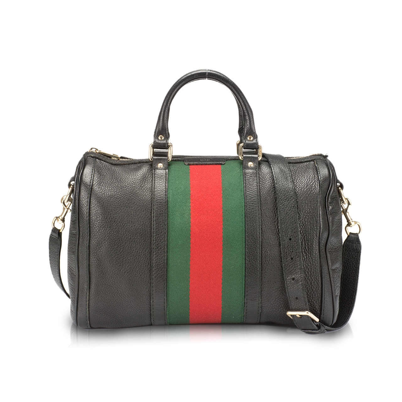 [8.5新]古驰gucci红绿条纹波士顿手提斜挎单肩包ae956