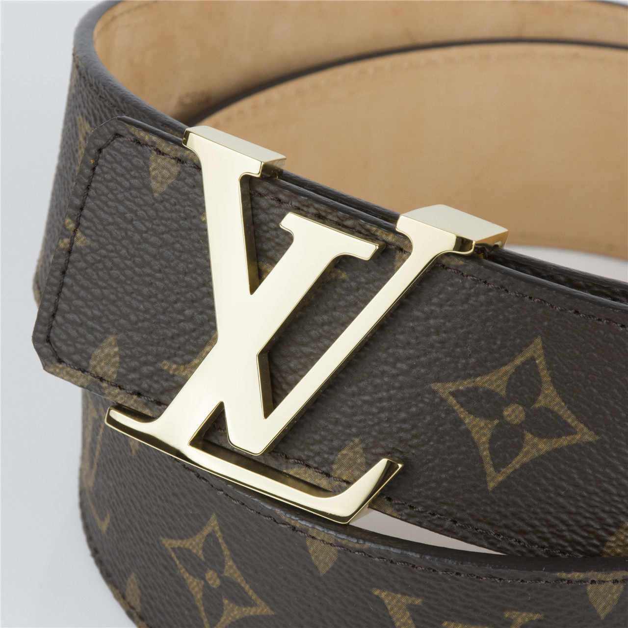 [9.9新]路易威登lv男式经典老花腰带90码ac032