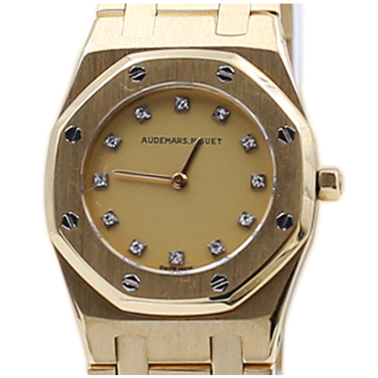 5新]爱彼女士皇家橡树系列18k黄金石英手表ww035腕周16.5cm