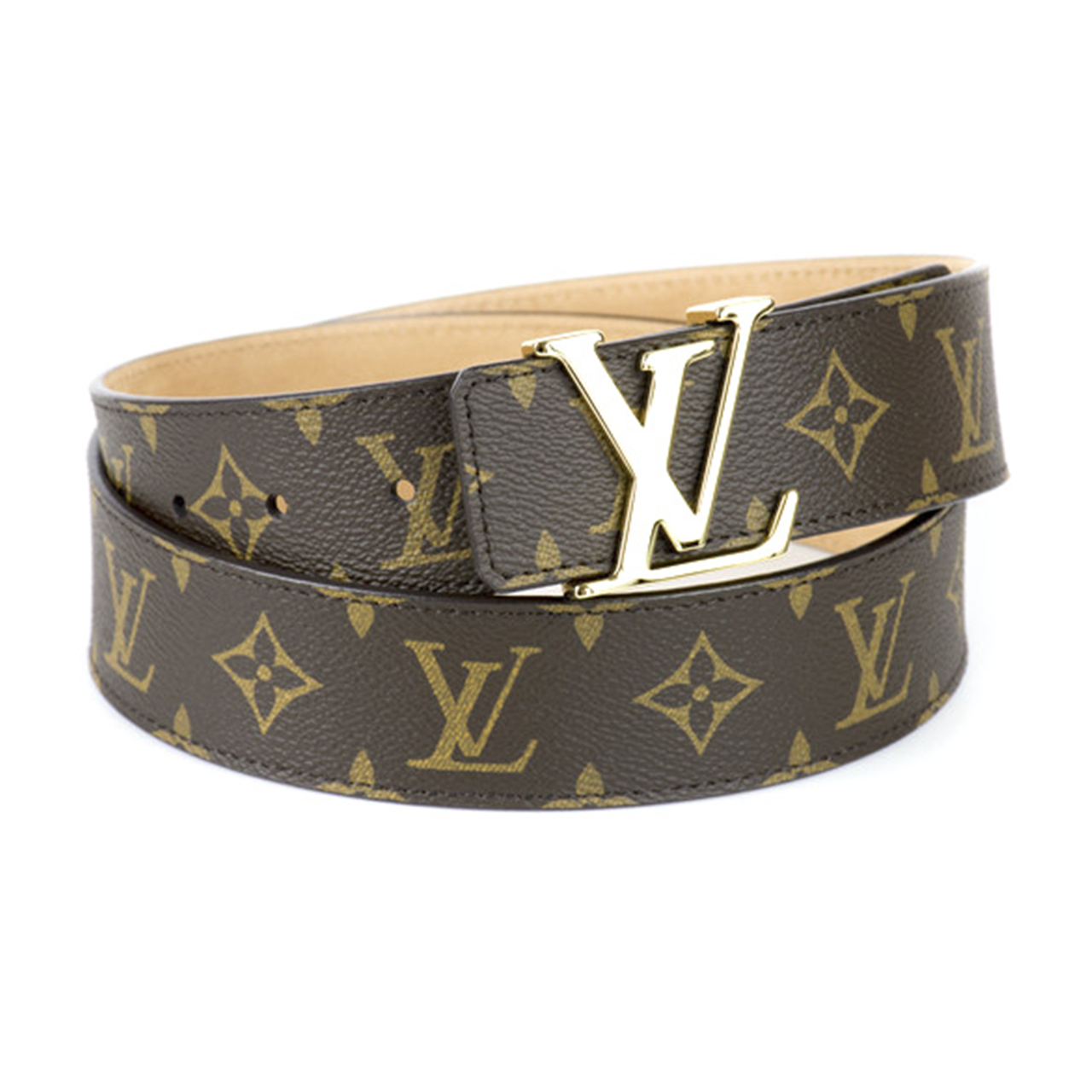 [9.9新]路易威登lv中性老花金头皮带90码ac234
