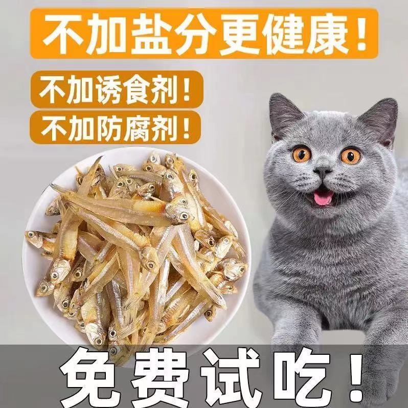 宠物零食小鱼干猫猫零食淡干公鱼仔猫咪增肥发腮大包装巨量钜惠装