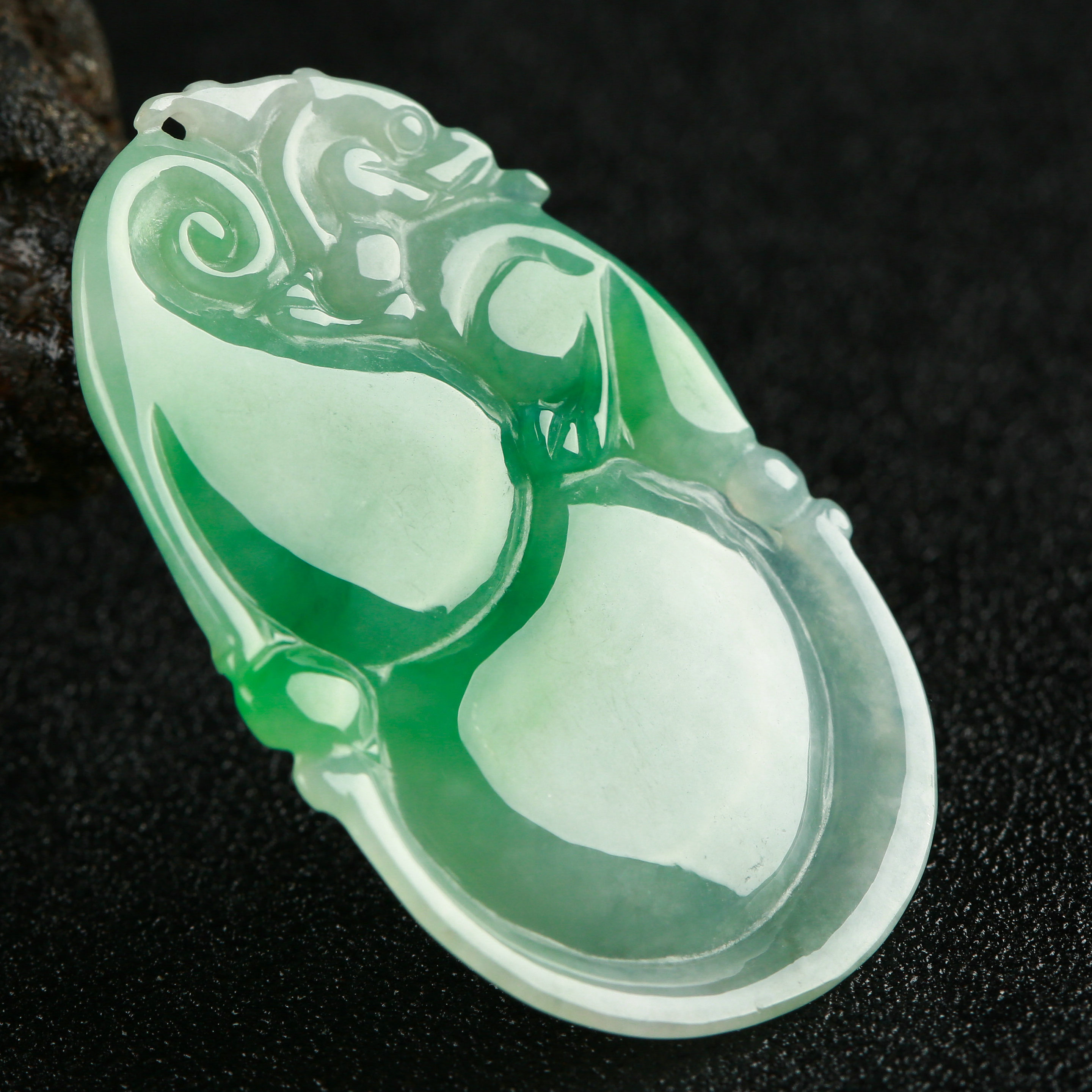 老坑冰糯种飘绿福禄寿挂件 7.76g