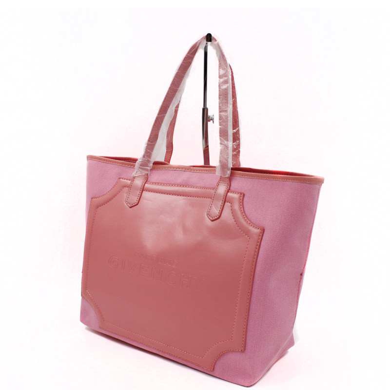 [9.8新] givenchy 纪梵希 粉色帆布拼皮女士手提袋